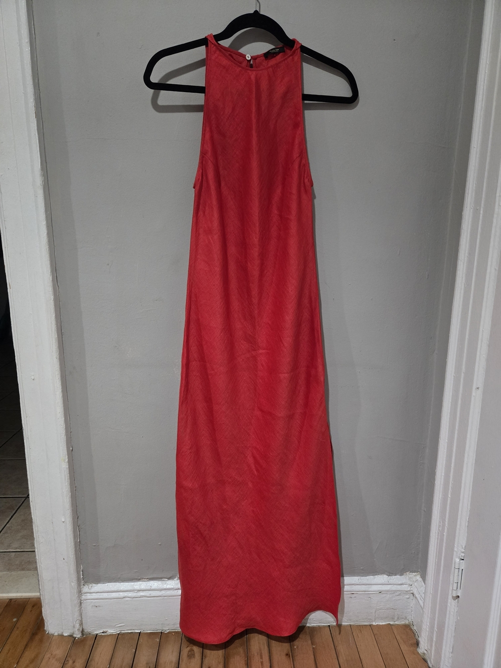 Massimo Dutti Red Halter Maxi Dress